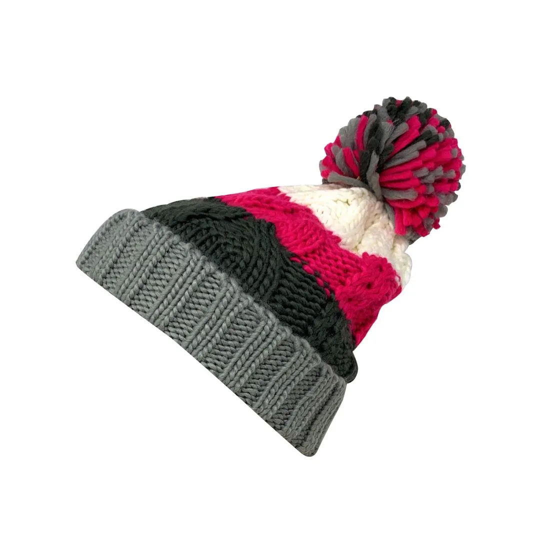 Empire Cove Cable Knit Beanie with Pom Pom Winter Multi Color Womens