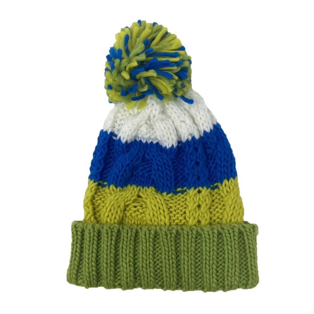 Empire Cove Cable Knit Beanie with Pom Pom Winter Multi Color Womens