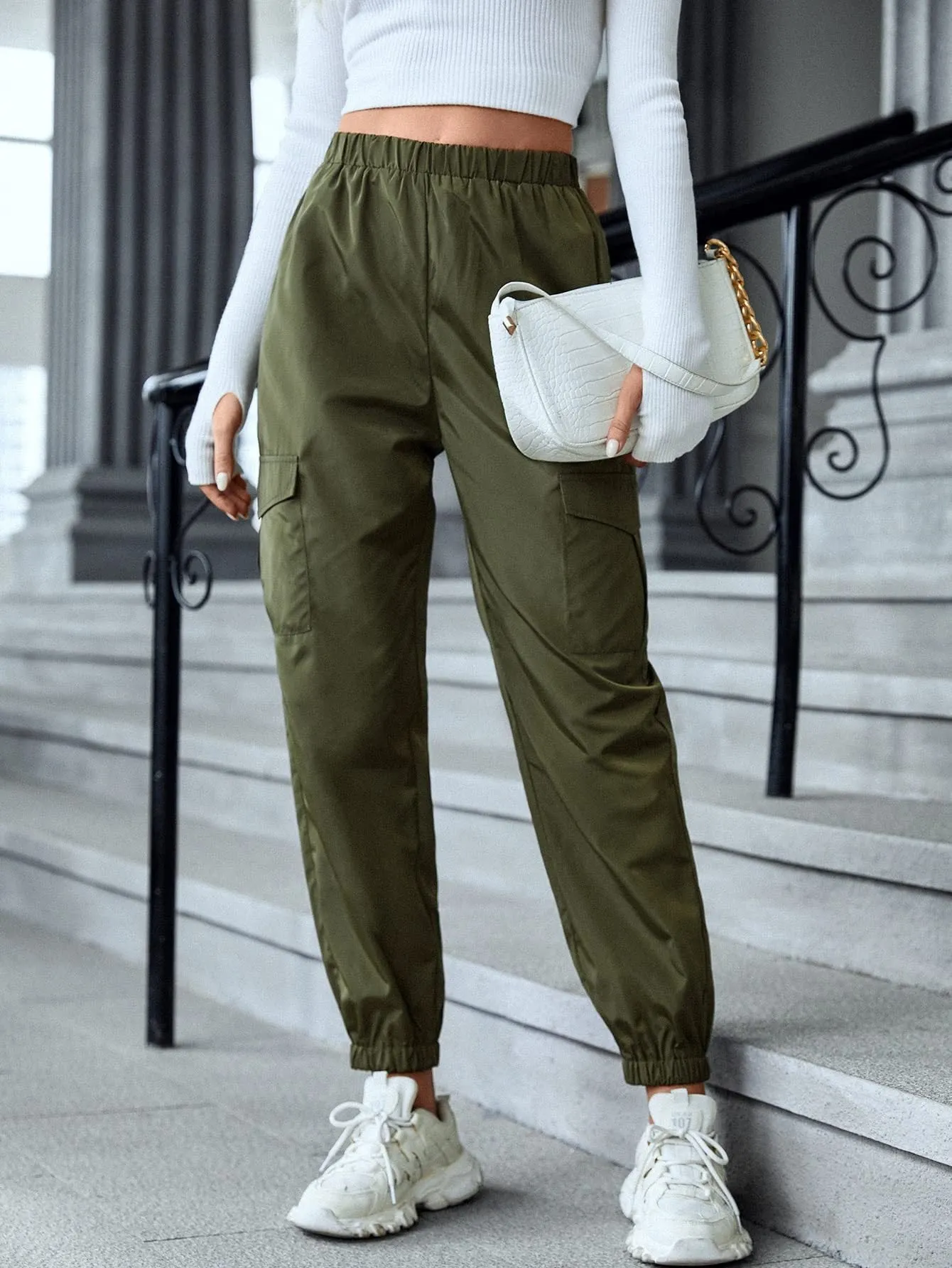 Fashion Cargo Multi-Pocket Pants