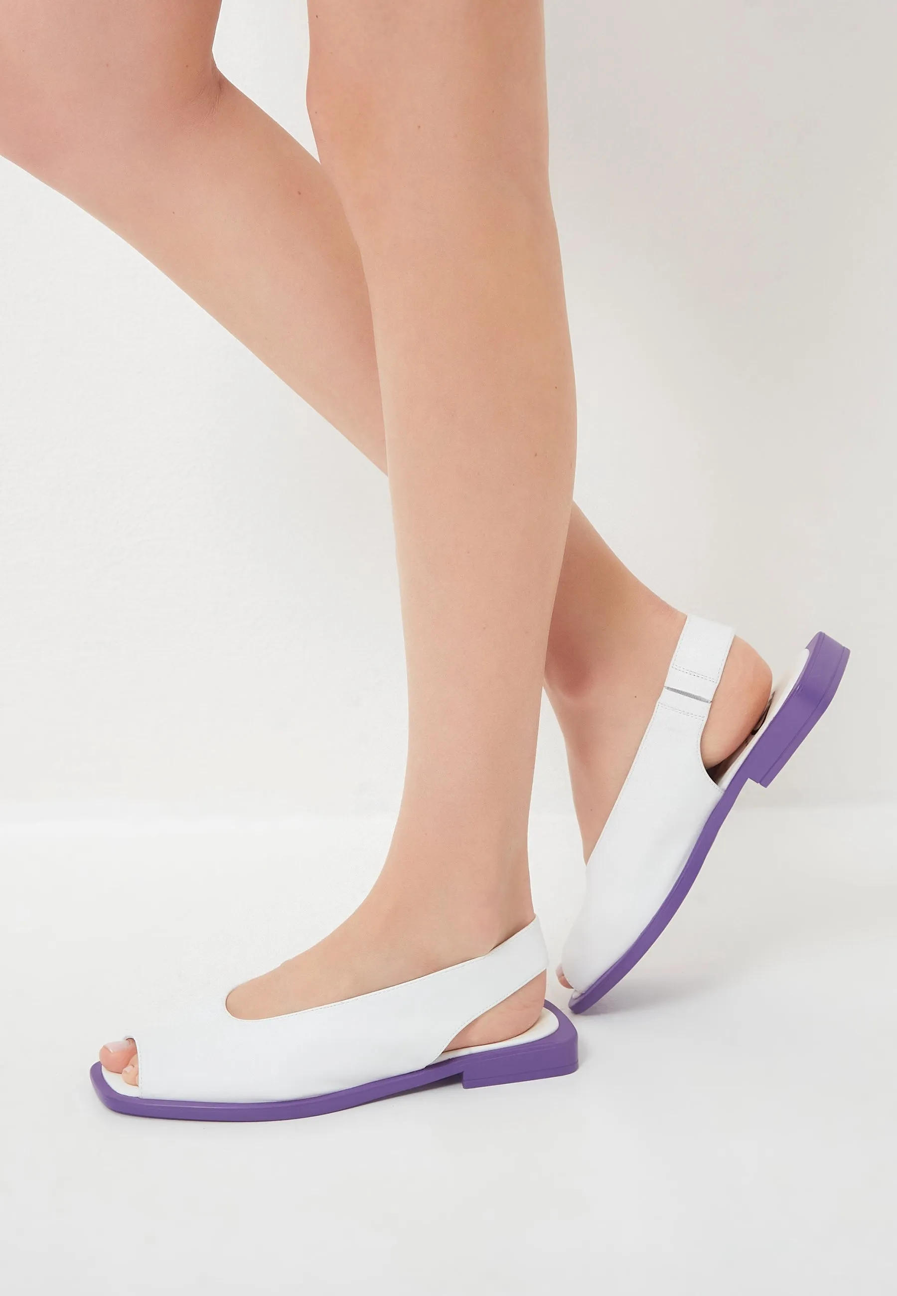 Flat Sole Sandals - White