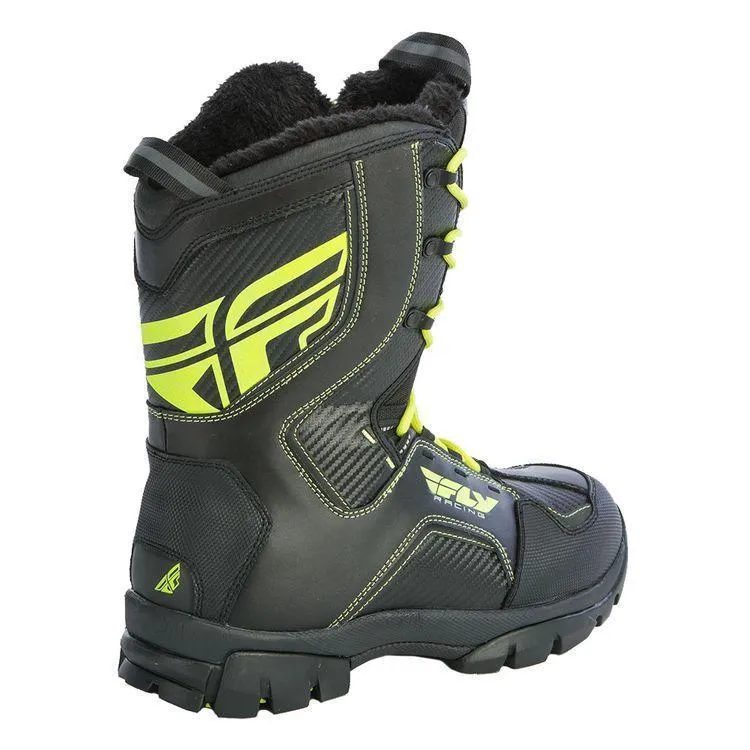 Fly Racing Marker Men's Black/Hi-Viz Yellow Snowmobile Boots