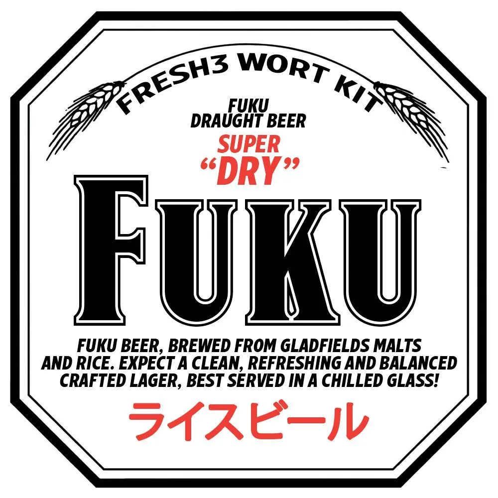 Fresh3 - FUKU Super Dry - Craft Lager (Fresh Wort Kit)