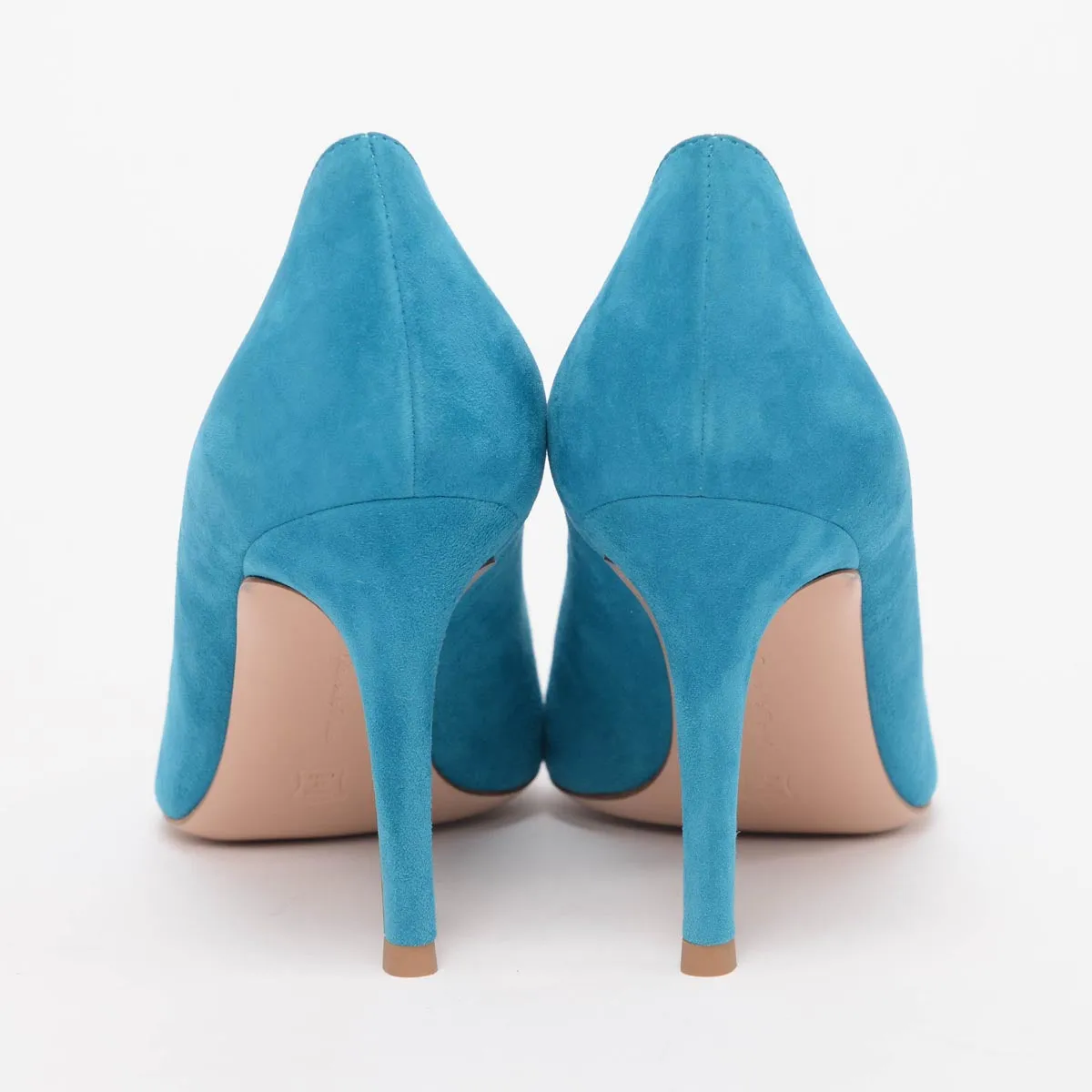 Gianvito Rossi Blue Suede Camoscio Pumps 36