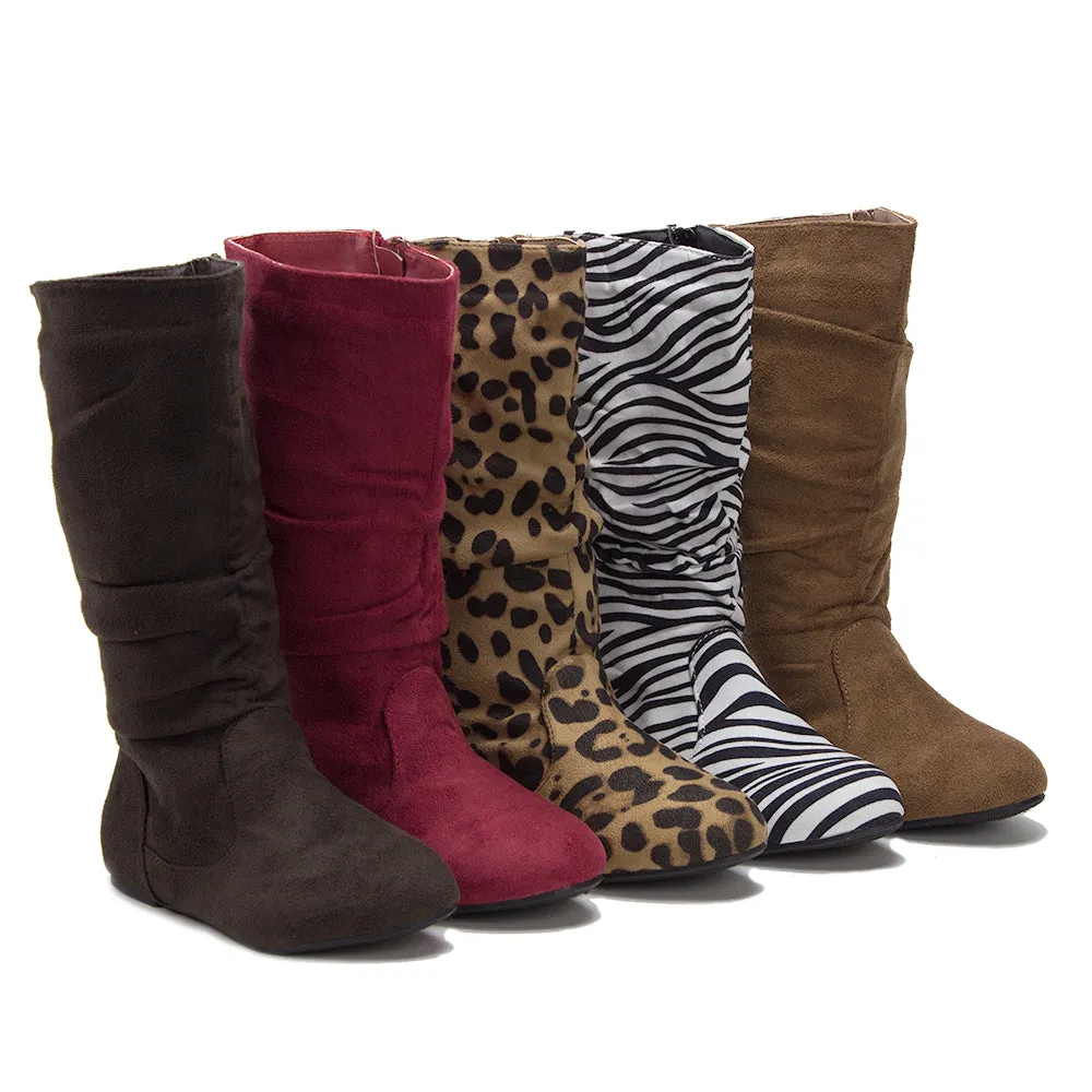 Girls Bella-9 Slouchy Zipped Tall Winter Fashion Boots