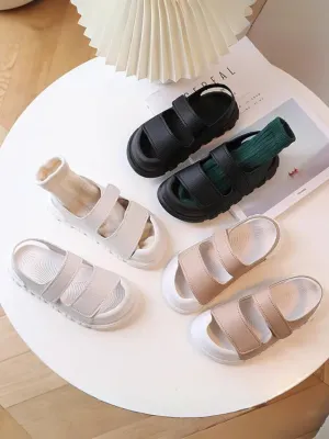 Girls Modern Minimalist Strap Sandals By Liv and Mia