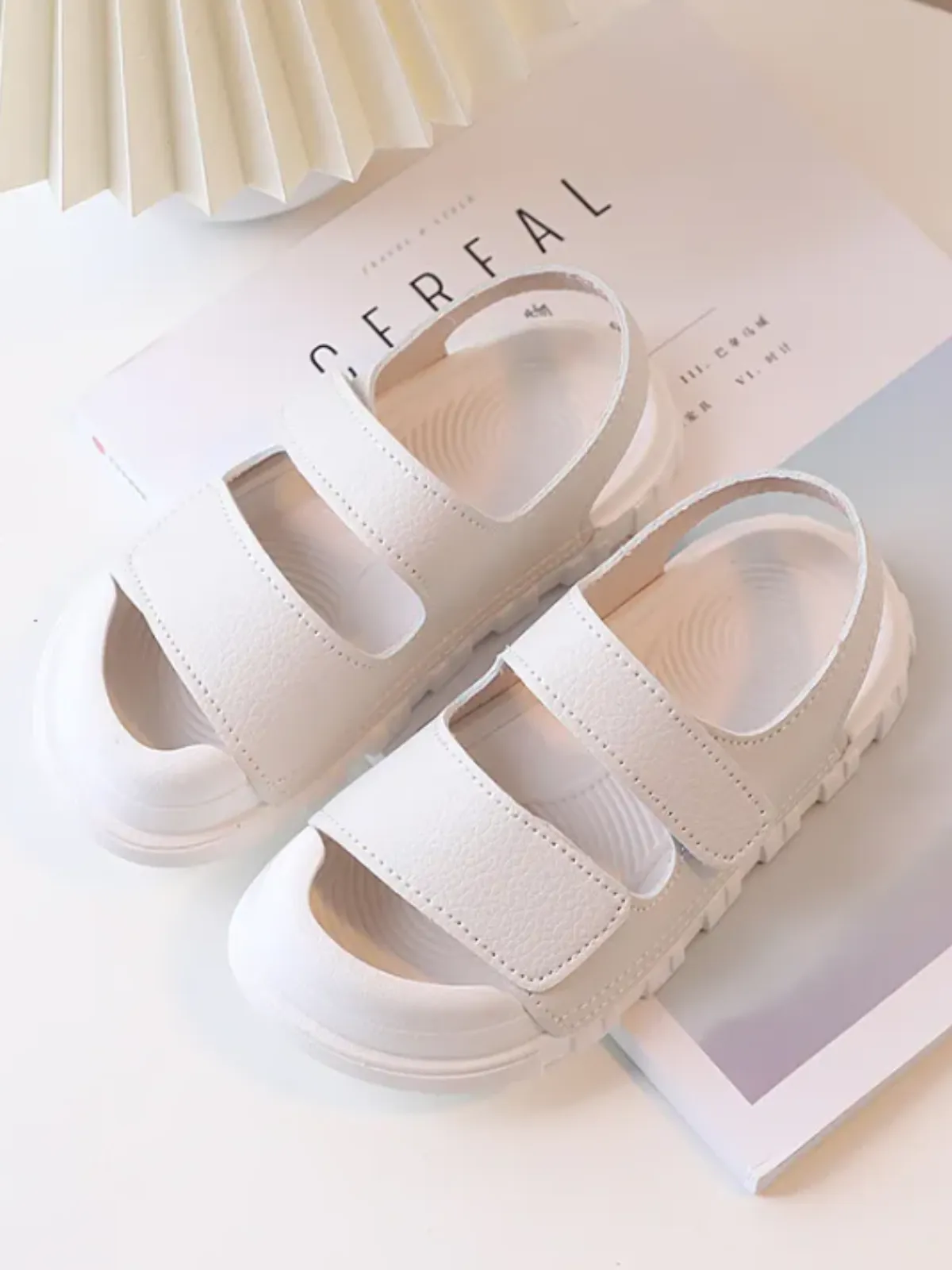 Girls Modern Minimalist Strap Sandals By Liv and Mia