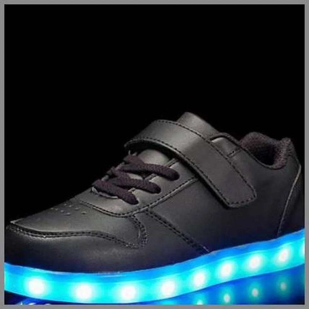 Glowing Night Led Shoes For Kids - Black | Kids Led Light Shoes