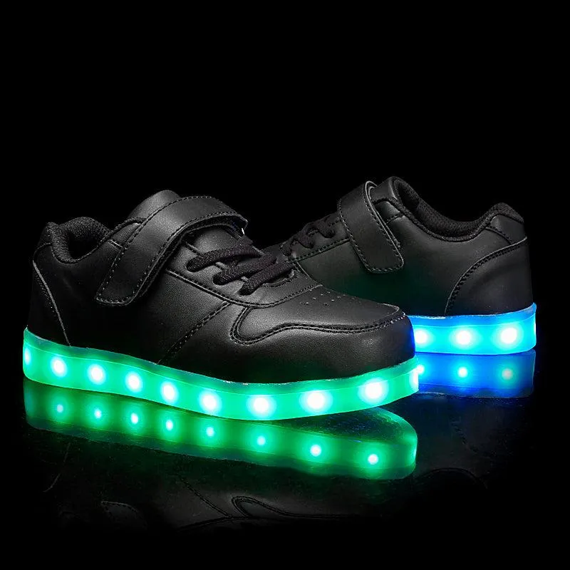 Glowing Night Led Shoes For Kids - Black | Kids Led Light Shoes