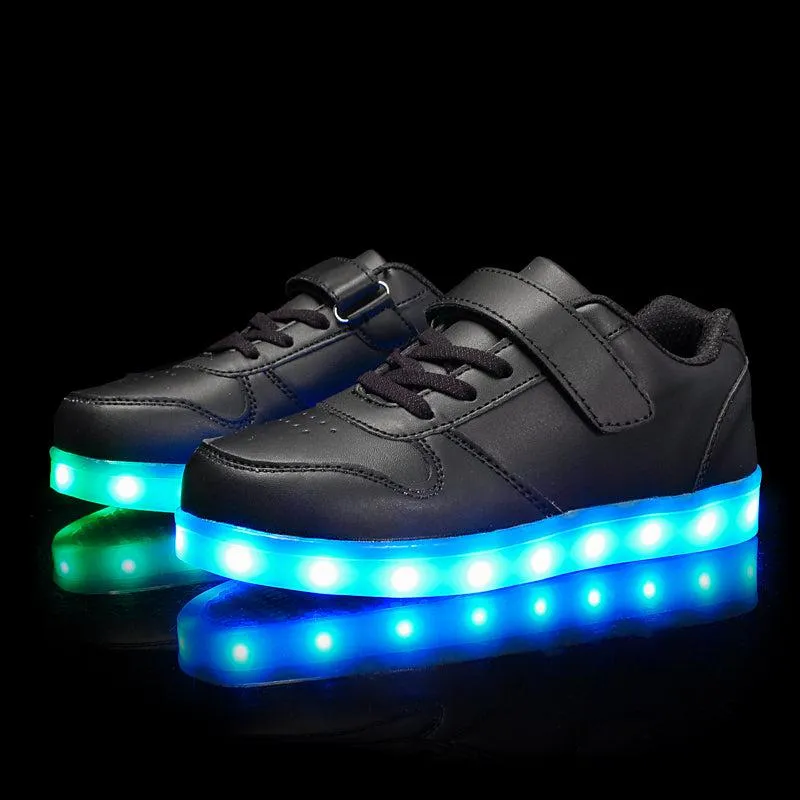 Glowing Night Led Shoes For Kids - Black | Kids Led Light Shoes