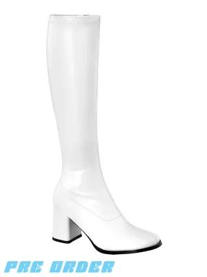 GOGO 300 BOOTS - WHITE VEGAN LEATHER ✰ PRE ORDER ✰