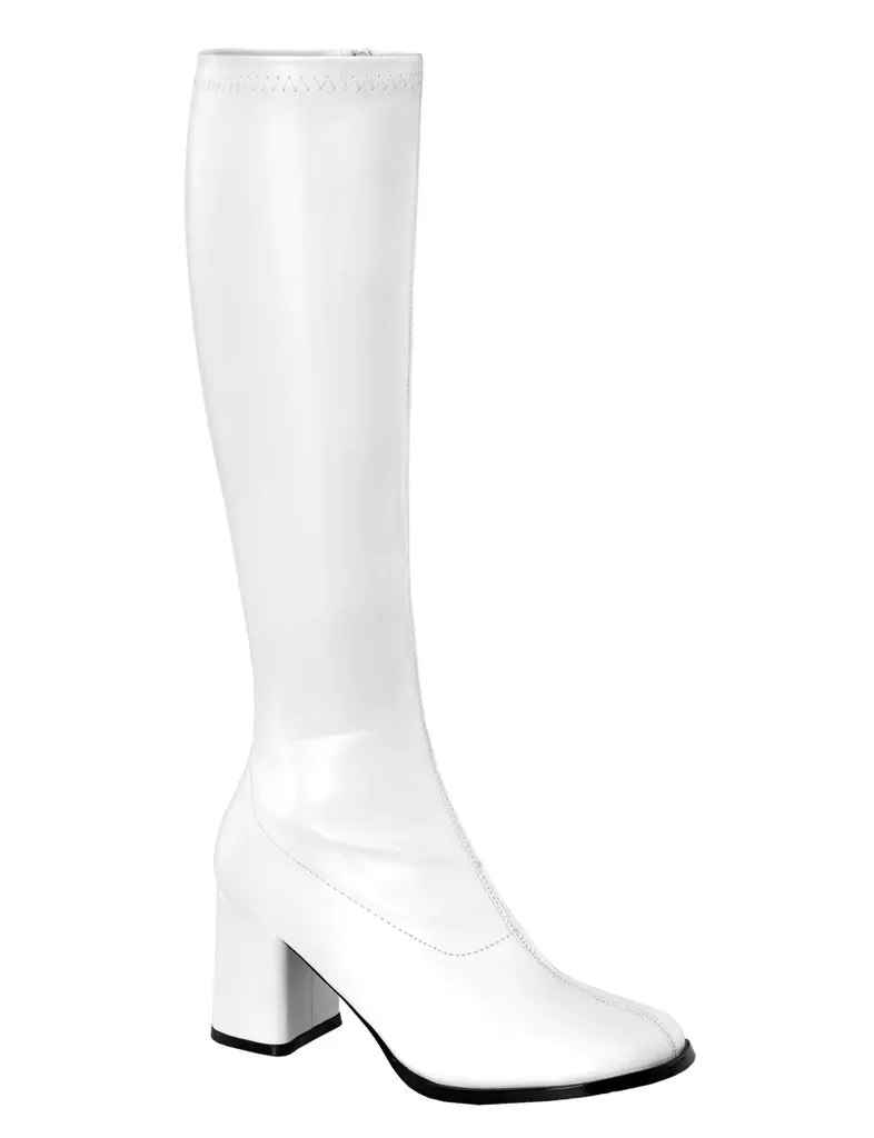 GOGO 300 BOOTS - WHITE VEGAN LEATHER ✰ PRE ORDER ✰