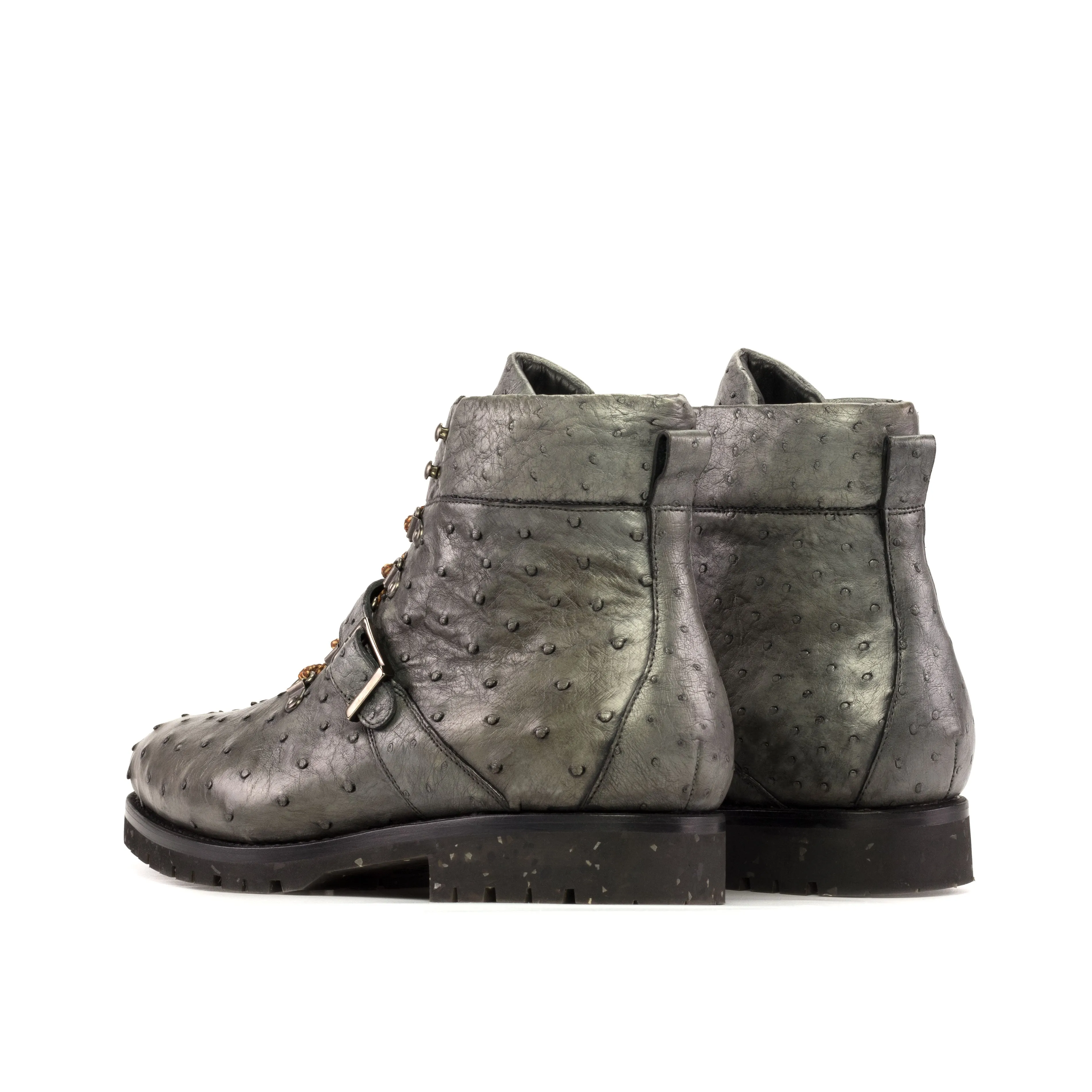 Grey Ostrich Hiking Boots