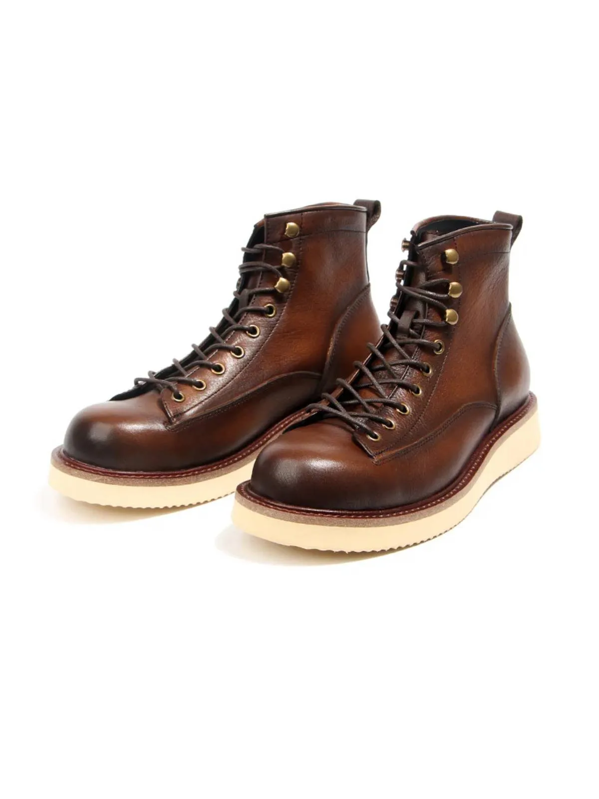 Hand-Polished Top Leather Mountain Boots