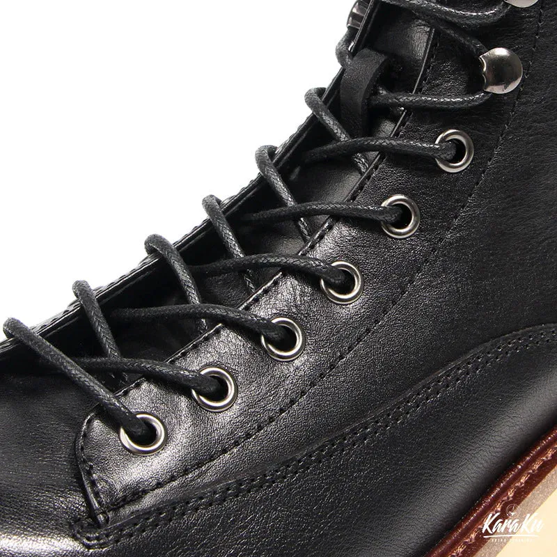 Hand-Polished Top Leather Mountain Boots