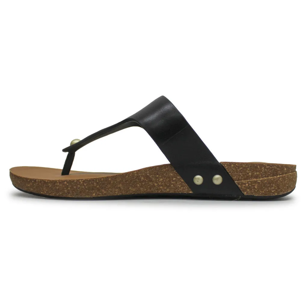 Iqushion Leather Women's Toe Post Sandals