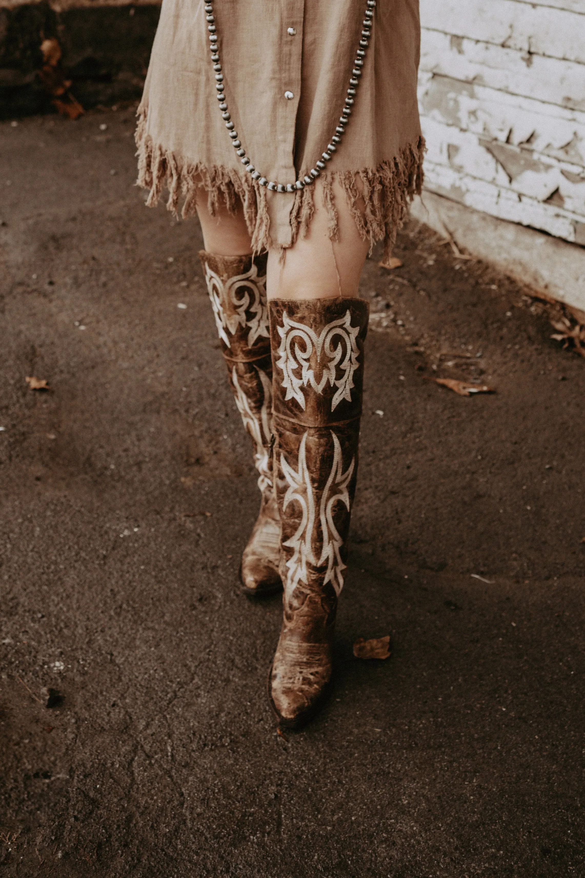 Jolene Jilted Distressed Knee High Boots