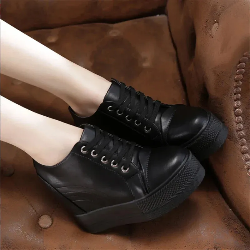 Joskaa 2024 New Black Platform Sneakers Casual