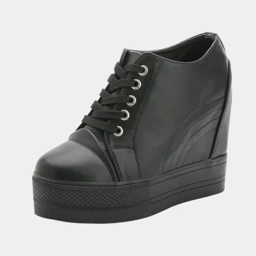 Joskaa 2024 New Black Platform Sneakers Casual