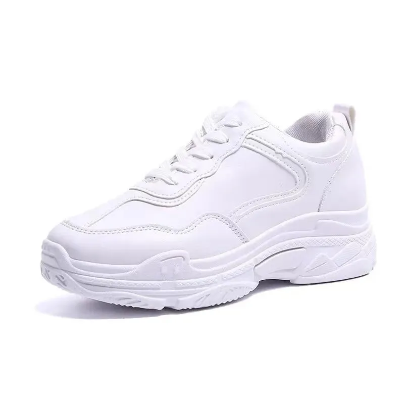 Joskaa 2024 New Women White Platform Sneakers