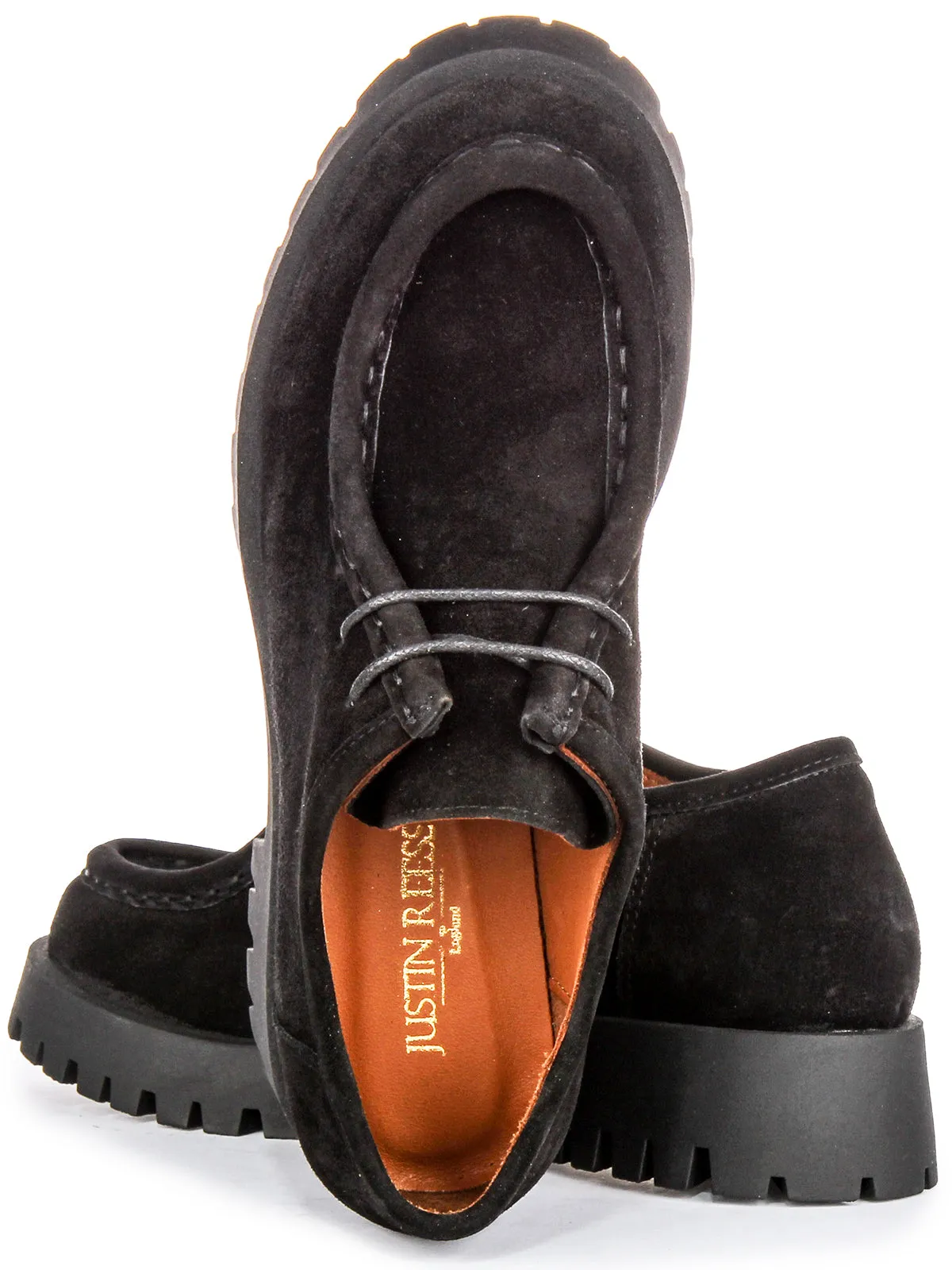 Justinreess England Emerie In Black Suede For Women