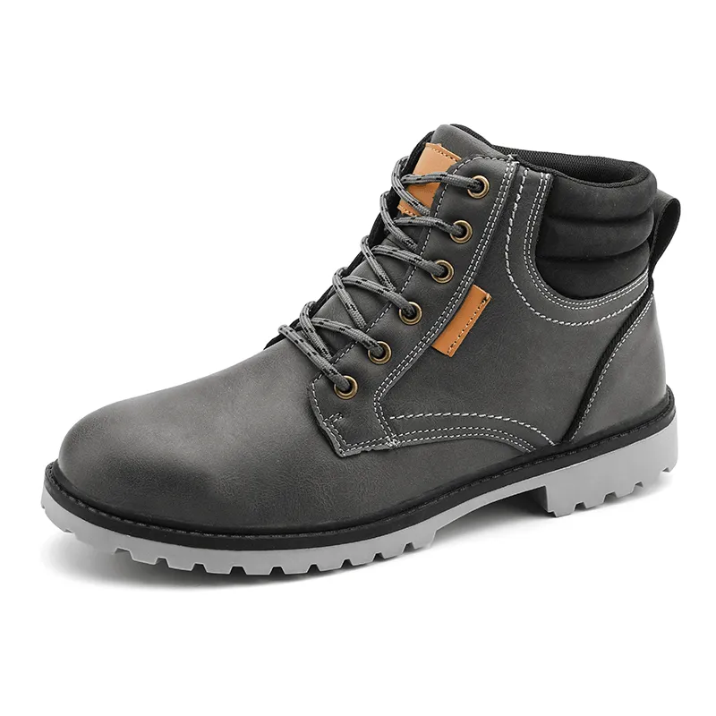 kkboxly kkboxly Men Comfy Microfiber Leather Slip Resistant Casual Tooling Boots