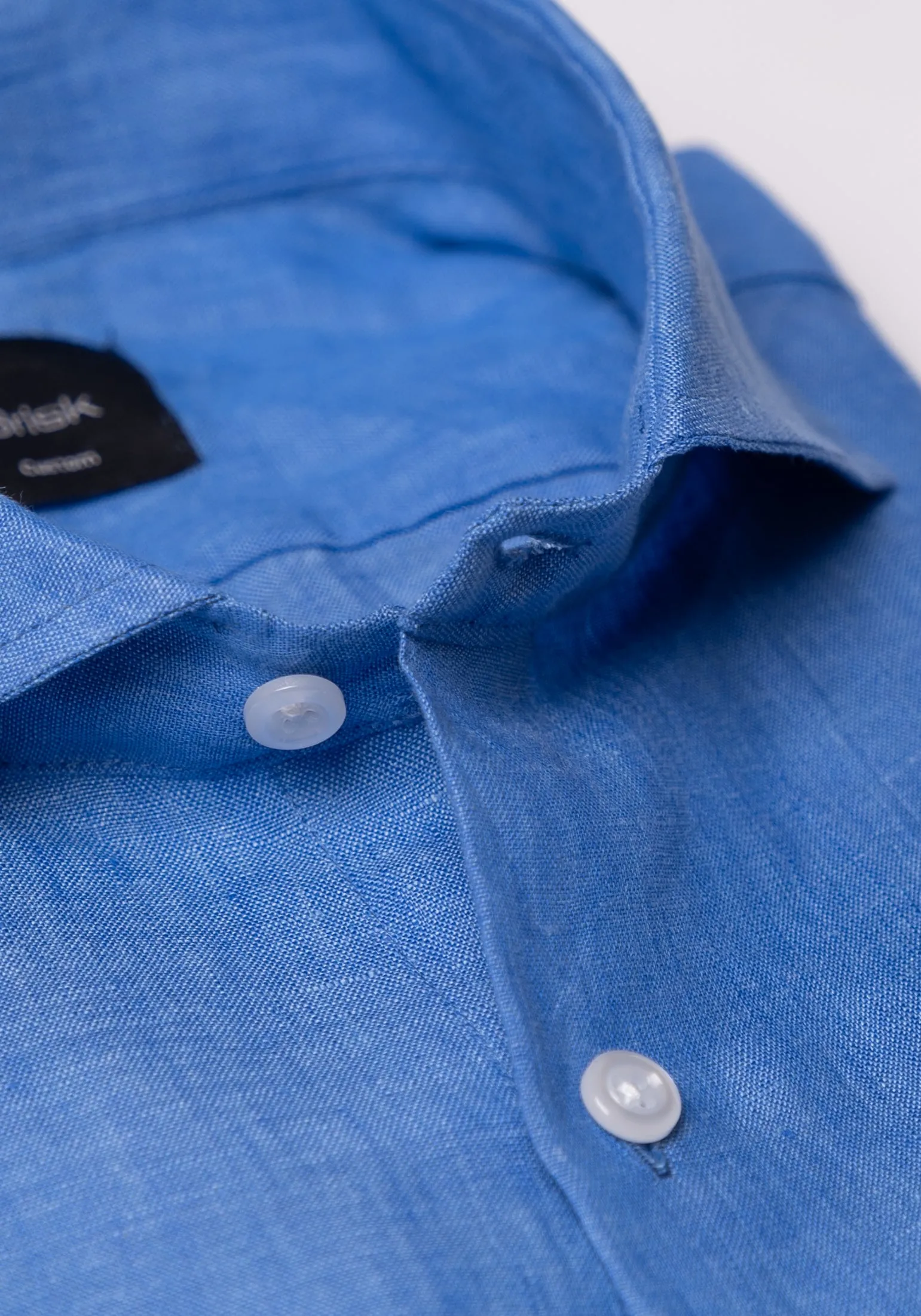 Lapis Blue Italian Linen Shirt