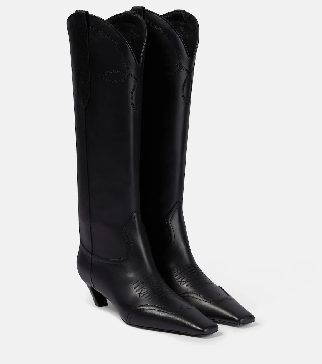 Leather boots Dallas 45 knee-high Khaite, black