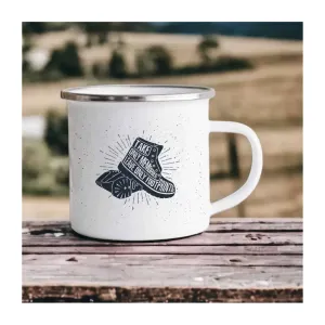 Leave Only Footprints Enamel Mug