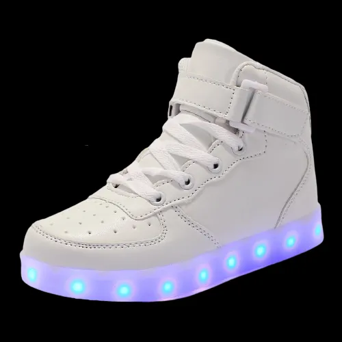 Led Shoes High Top With Remote Black, Blue, Gold, White and Lavender | Light Up Shoes For Men And Women | Led Shoes For Adults