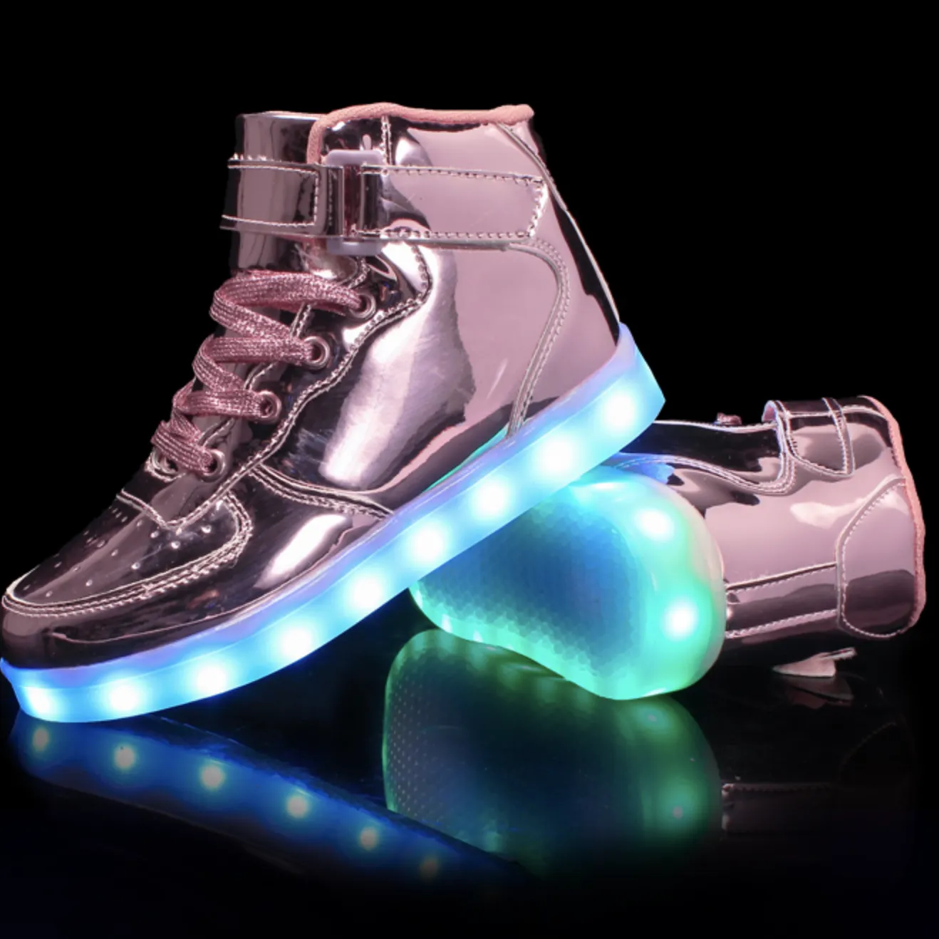 Led Shoes High Top With Remote Black, Blue, Gold, White and Lavender | Light Up Shoes For Men And Women | Led Shoes For Adults