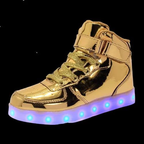 Led Shoes High Top With Remote Black, Blue, Gold, White and Lavender | Light Up Shoes For Men And Women | Led Shoes For Adults