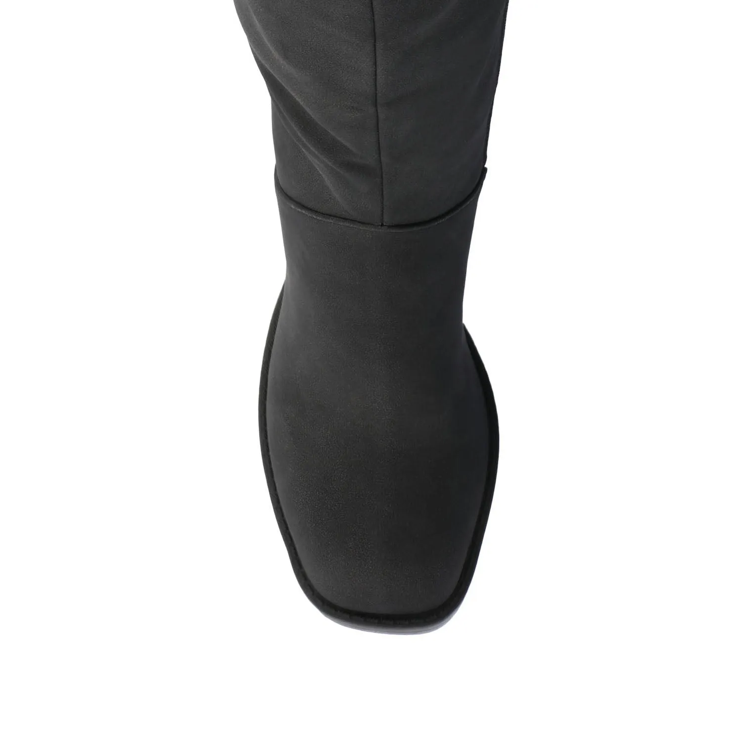 LETICE KNEE HIGH BOOTS IN FAUX LEATHER