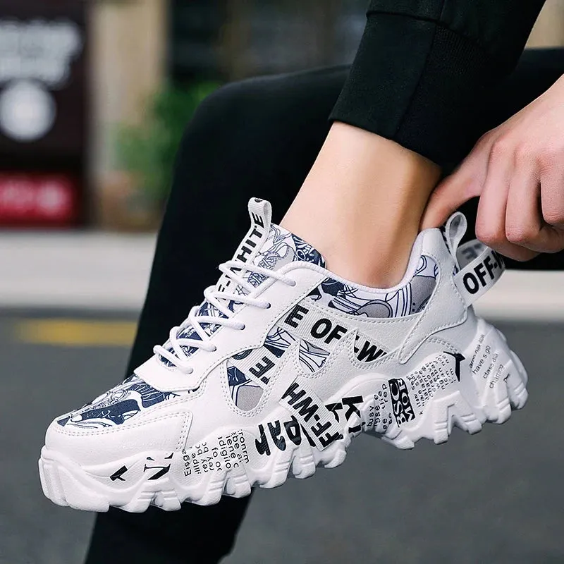 Letter Patchwork Air Mesh Sneakers