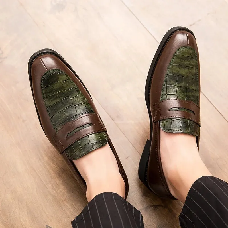 Luxury New Men's British Crocodile Shoes