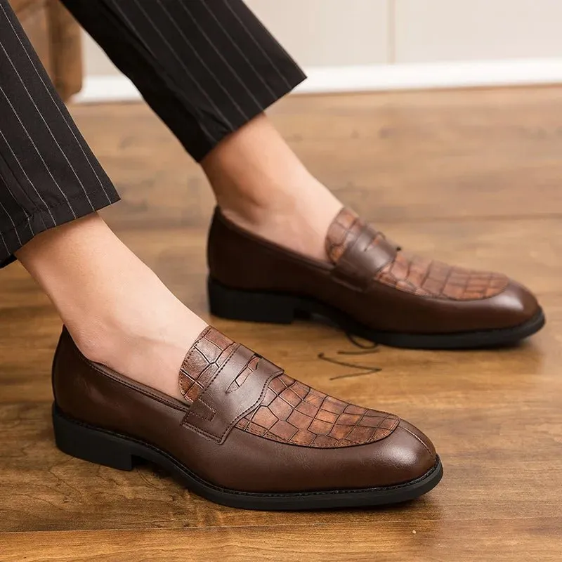 Luxury New Men's British Crocodile Shoes