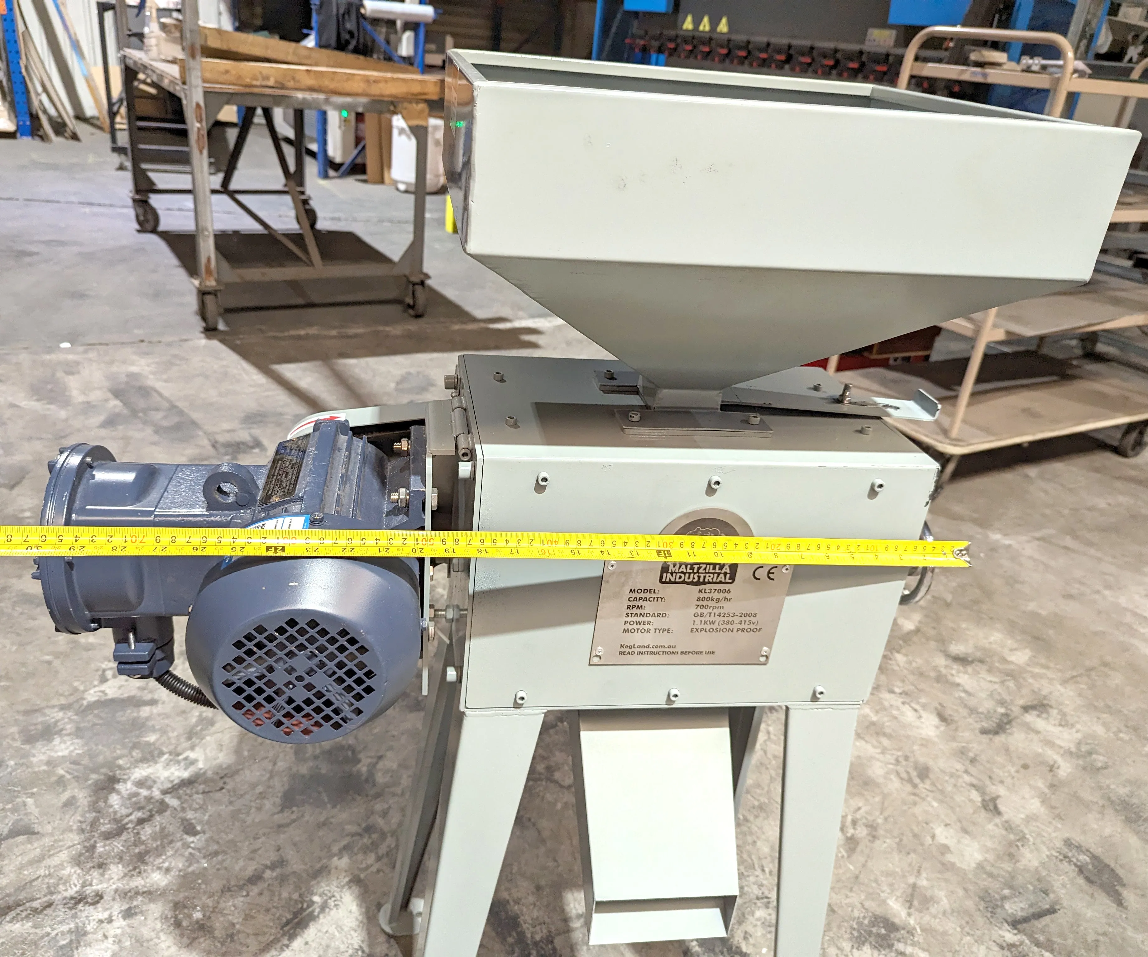 Maltzilla Industrial - Grain Mill - 1.1kw (300kg/hr) - Three Phase