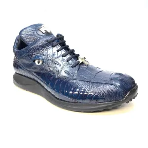 Mauri 8596 'Eye' Wonder Blue Hornback Tail/Ostrich Leg Sneakers