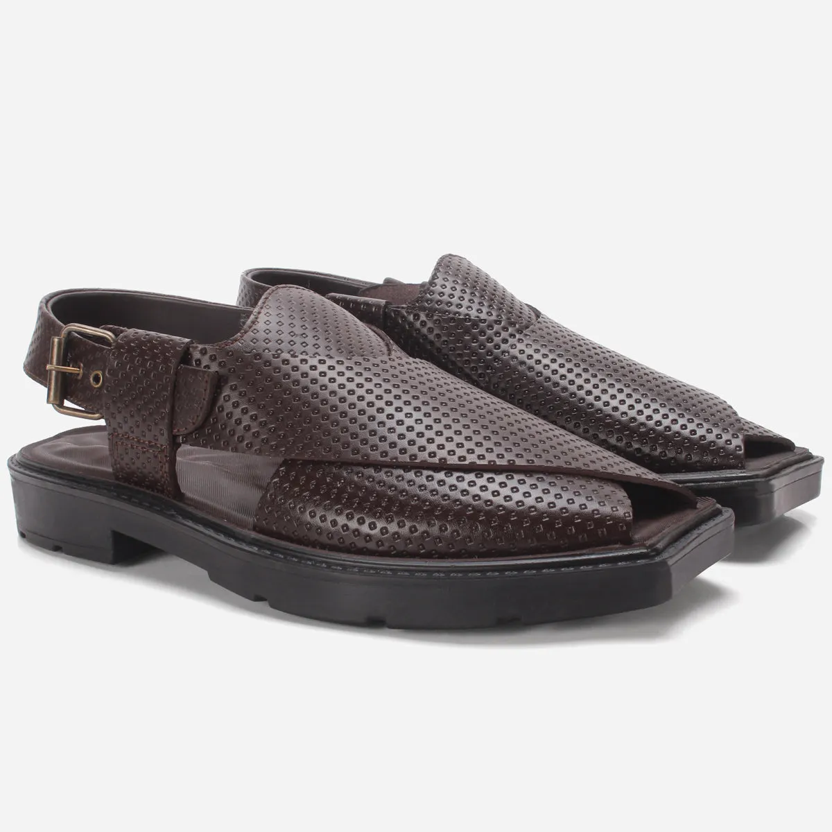 Mens "KENYON" Leather Peshawari Sandals