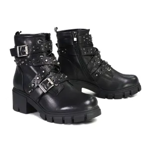 Milwaukee Leather MBL9444 Women's Bruiser Premium Black Lace-Up