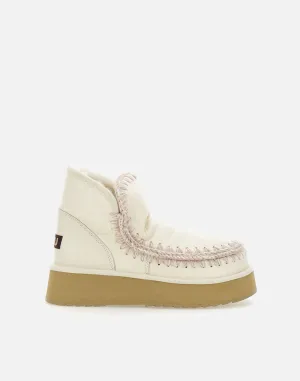 Mini Eskimo Platform Cream Boots