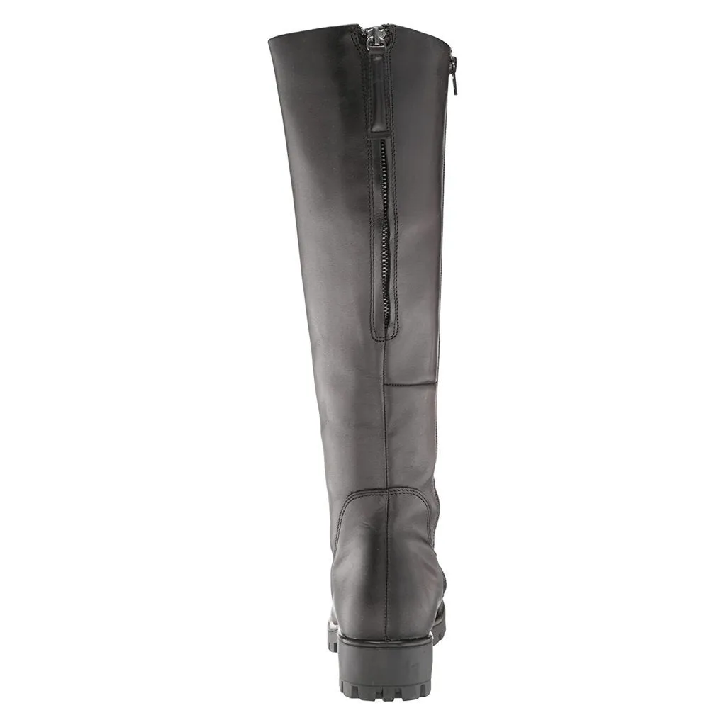 Modtray Full Grain Leather Women's Zip Up Calf Length Boots