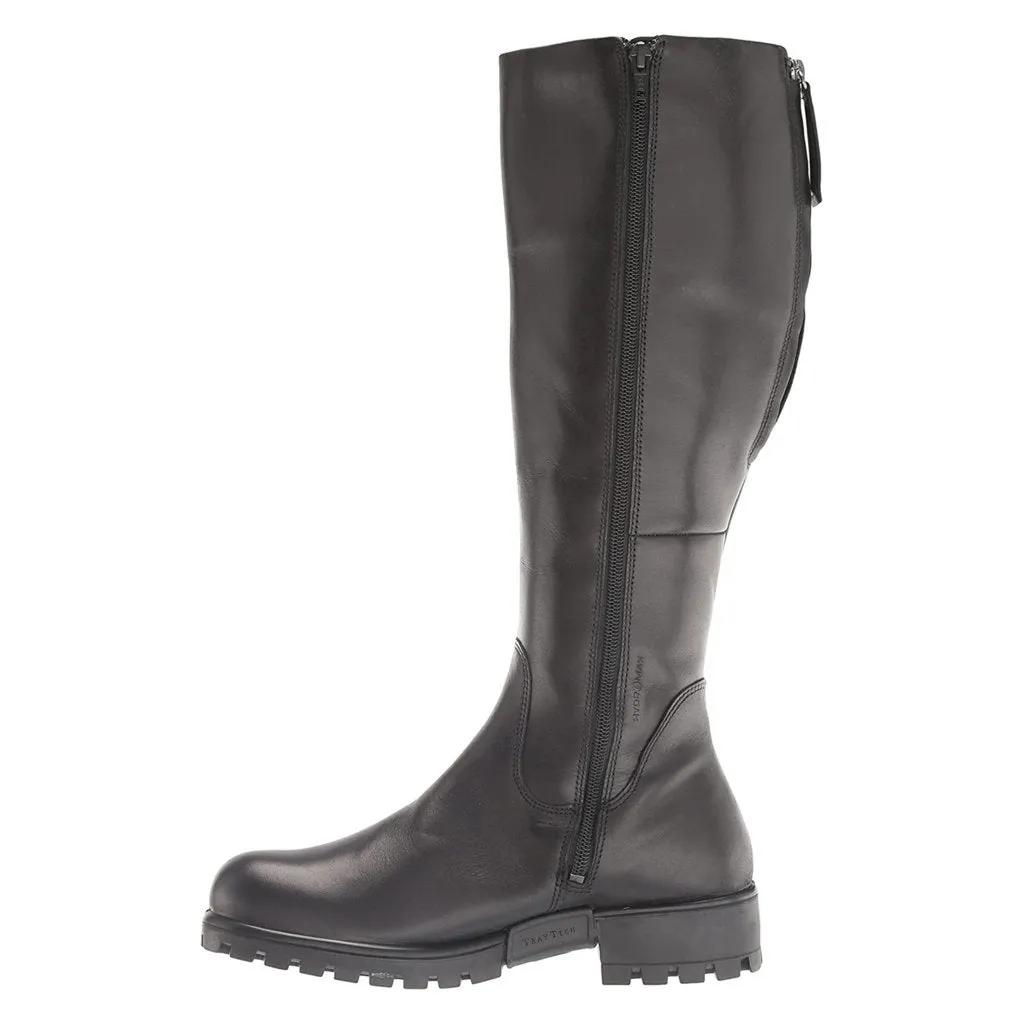 Modtray Full Grain Leather Women's Zip Up Calf Length Boots