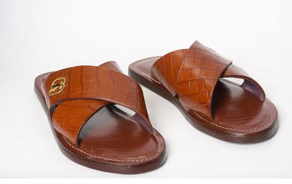 Nubia leather open Slippers in new design