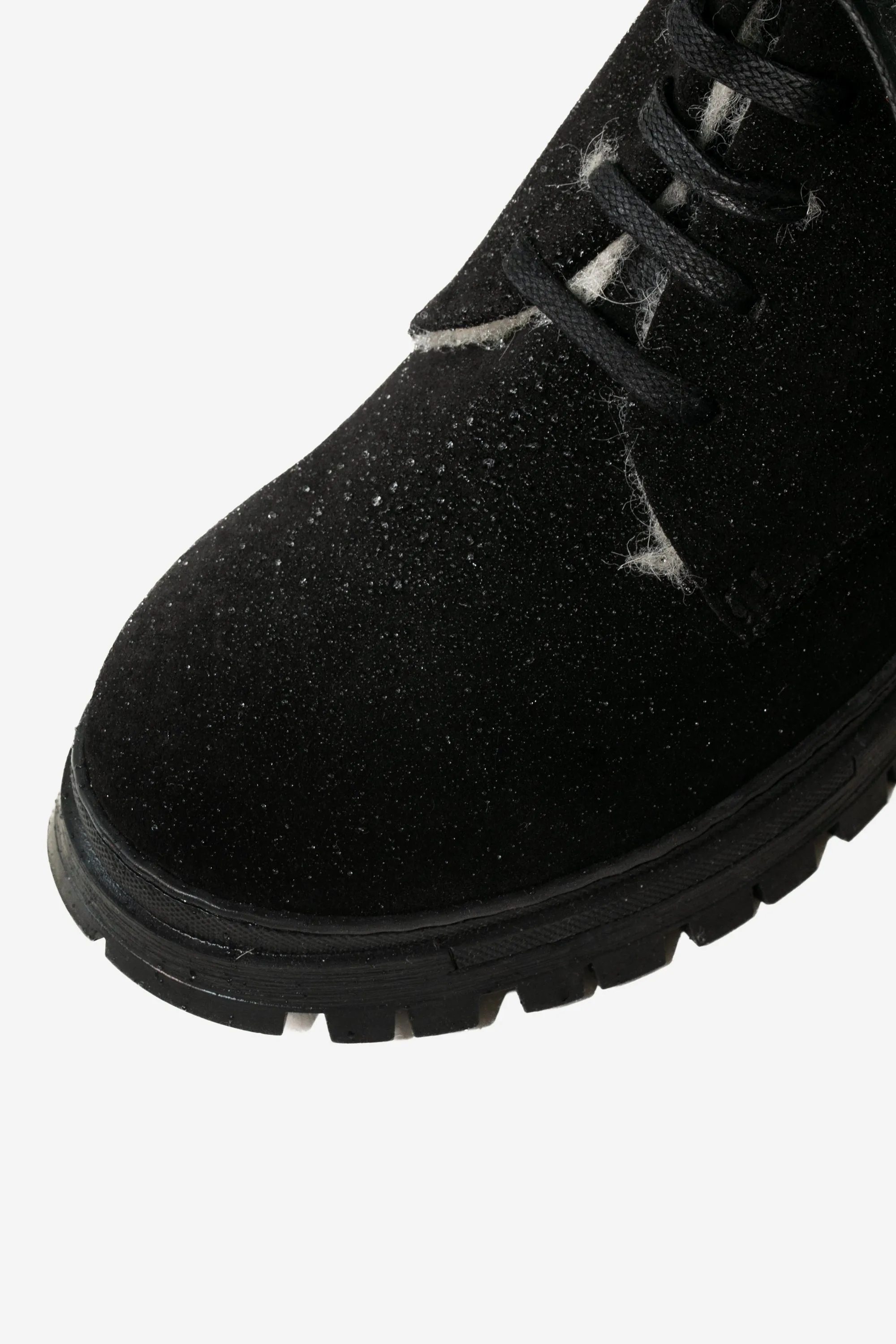 Ola Suede Hiking Boot Black Merino