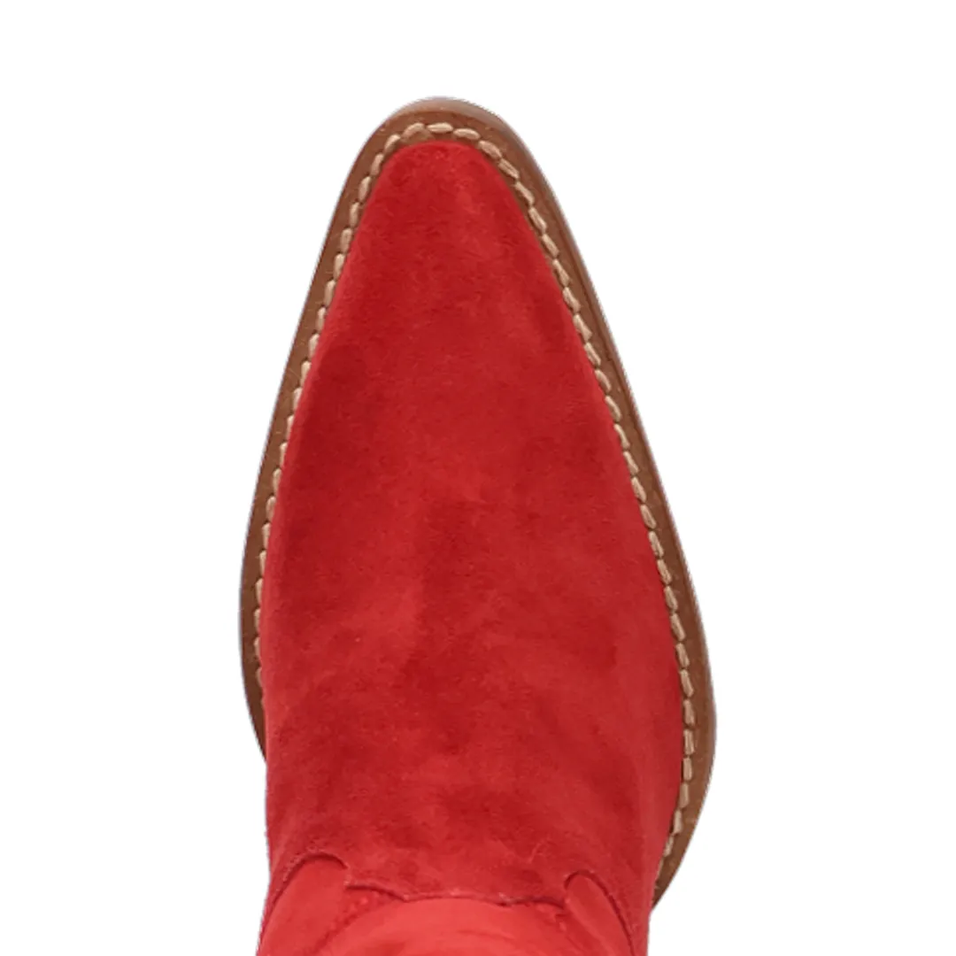 Online Exclusive | Dingo | Primadonna Suede Leather Boot in Red **PREORDER