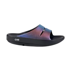 OOfos Women's OOahh Luxe Slide - Midnight Spectre