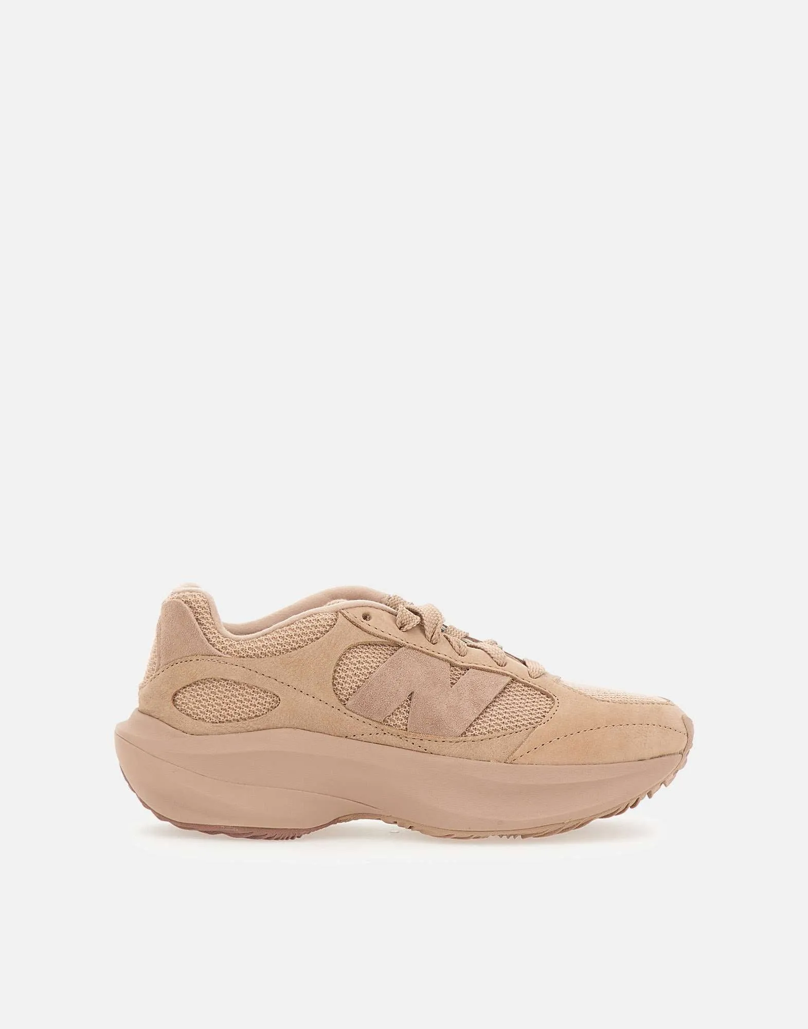 Pink and Beige Minimalist Leather Sneakers