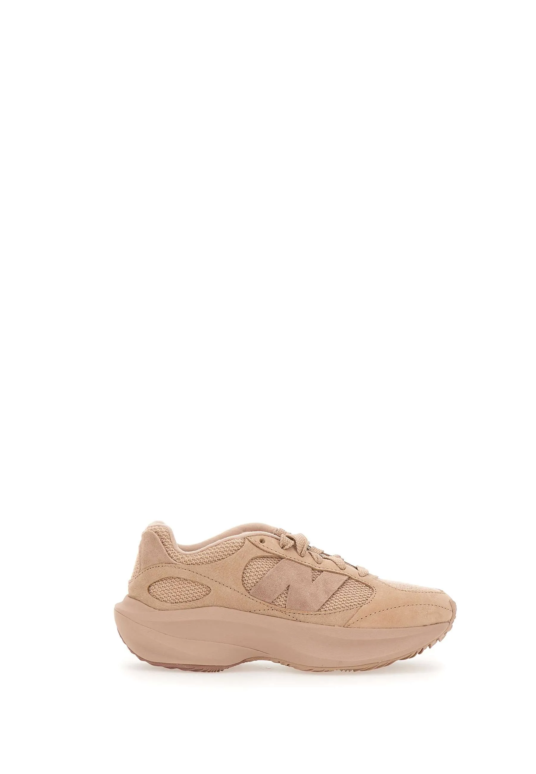 Pink and Beige Minimalist Leather Sneakers