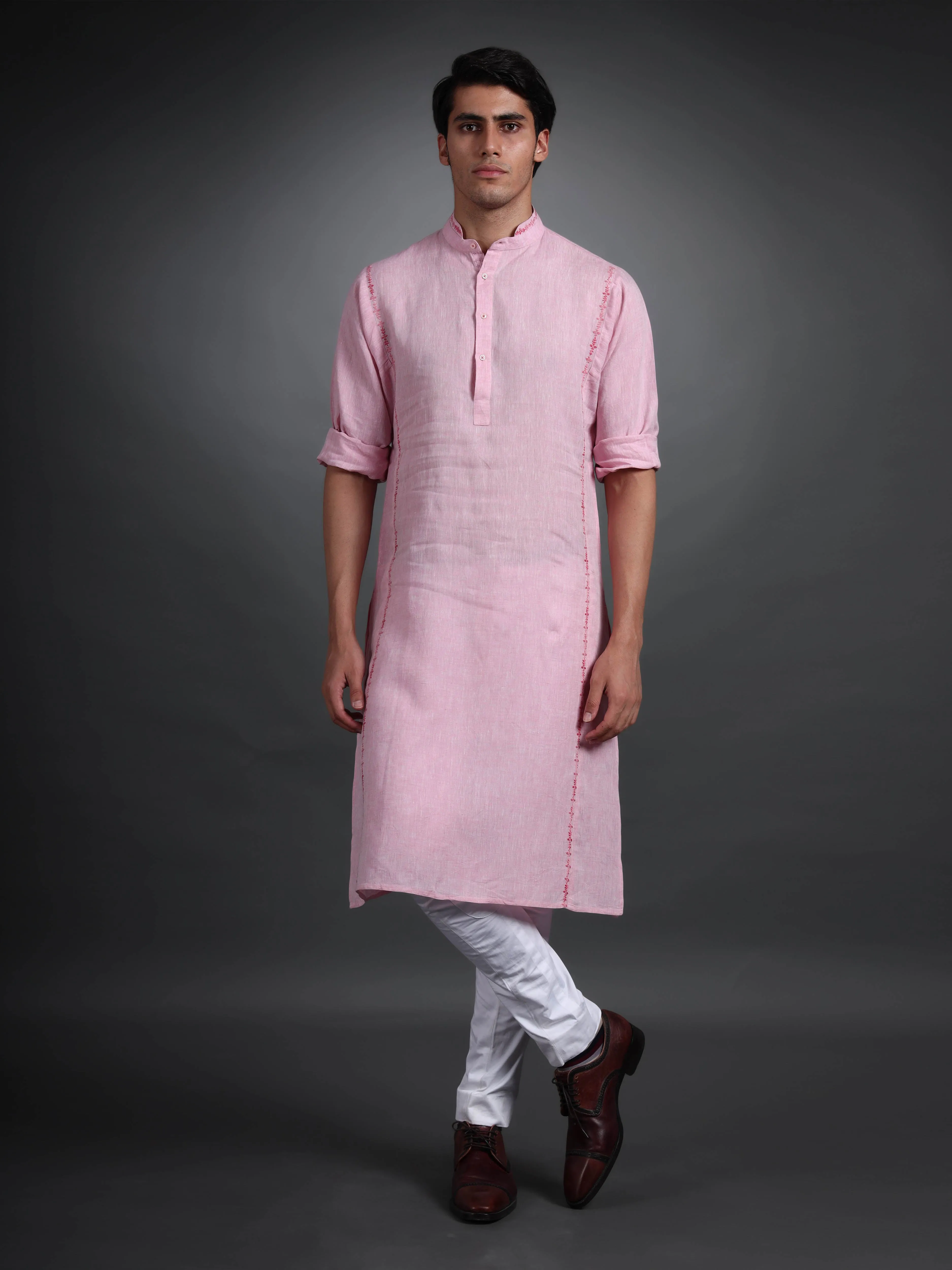 PINK COTTON KURTA