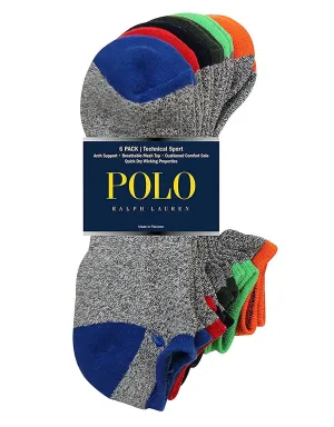 Polo Ralph Lauren 6-Pack Technical Sport Ped Socks